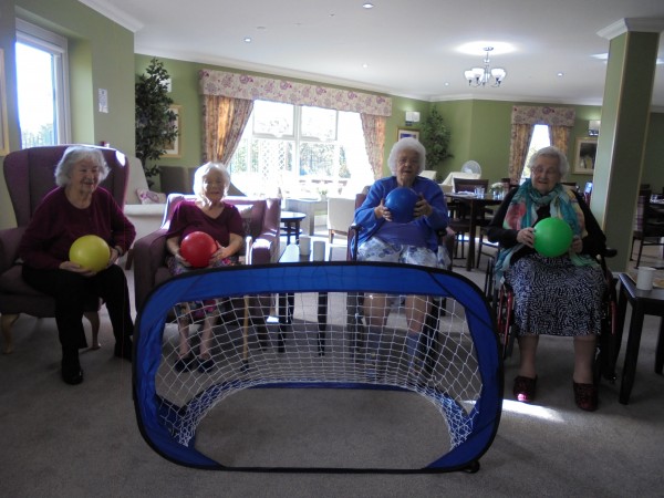 Residents Playing Lounge Olympics