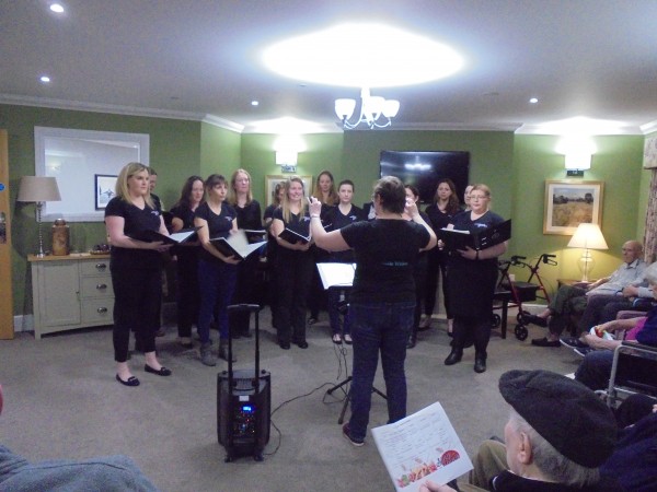 Military wives singing for our residents at Harrier Grange Care Home