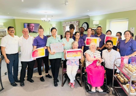 Our care team with some residents at Harrier Grange Care Home