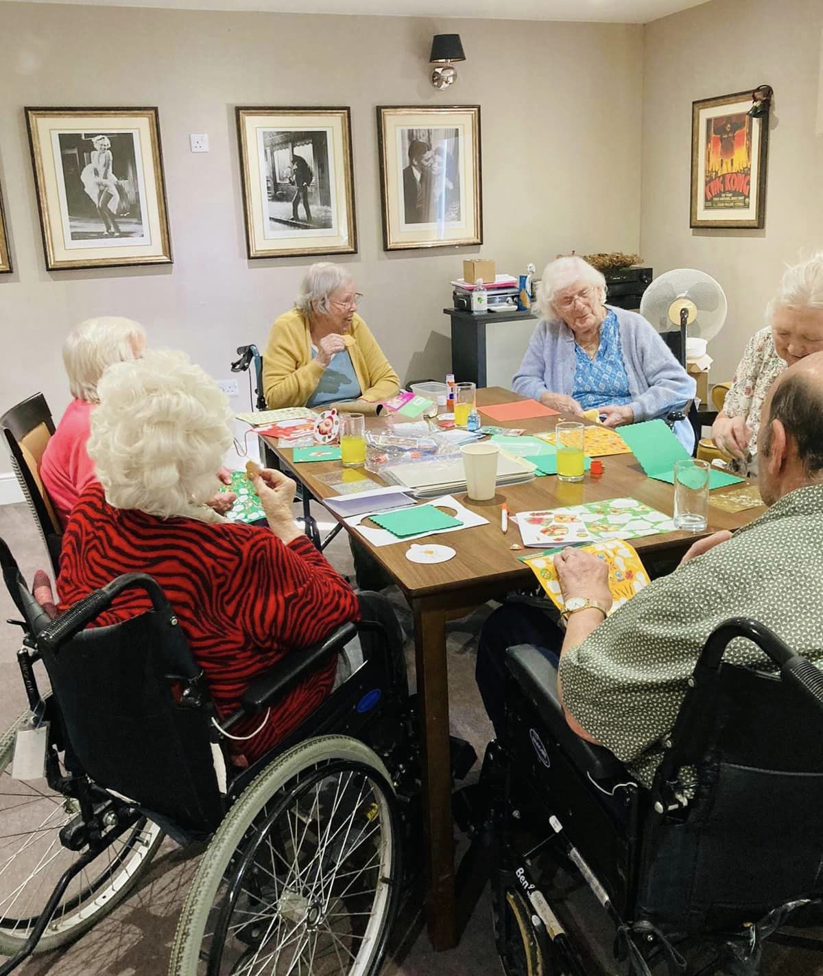 Residents playing games