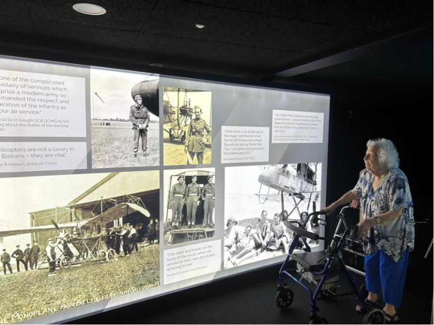 resident reading museum boards