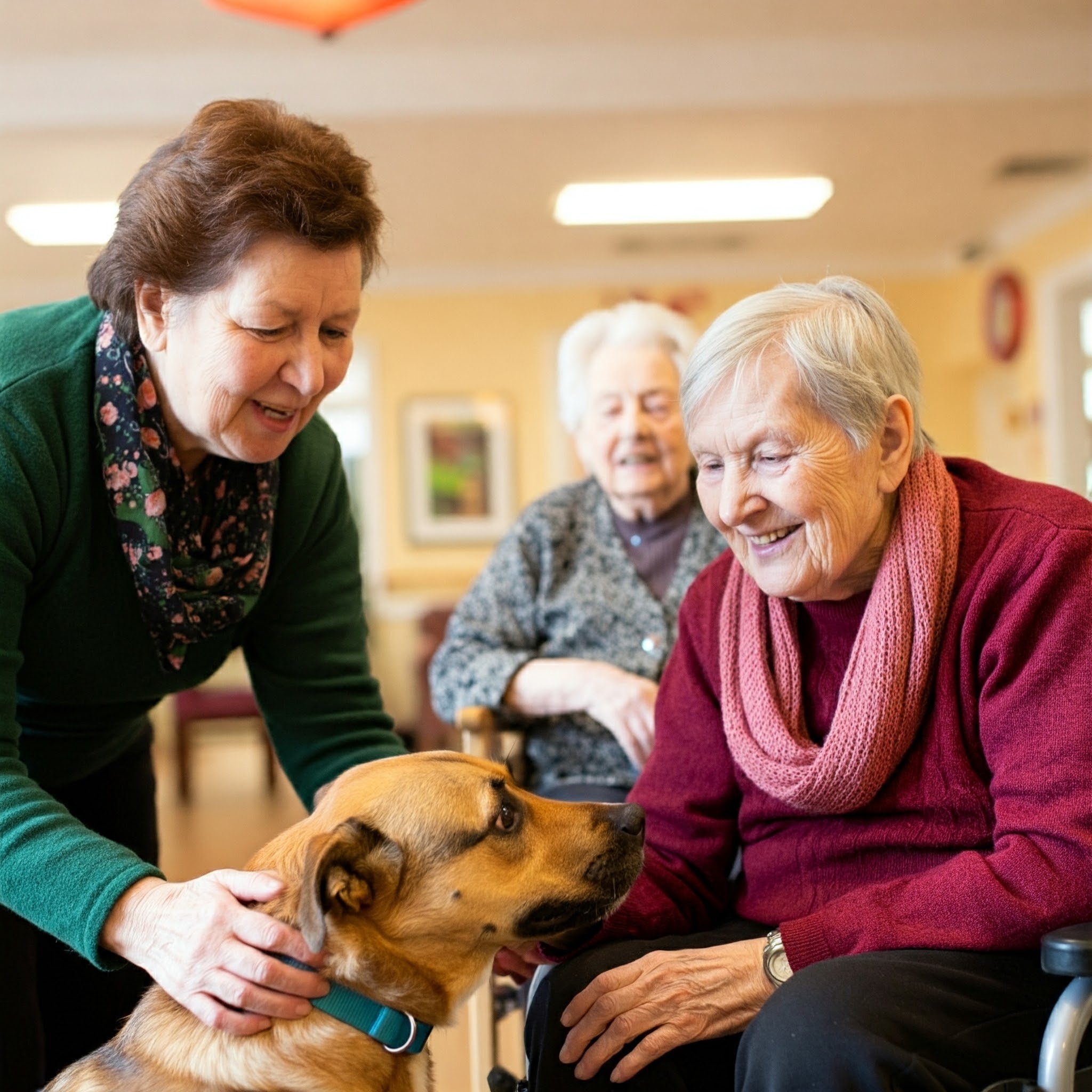 Resident and therapy dog