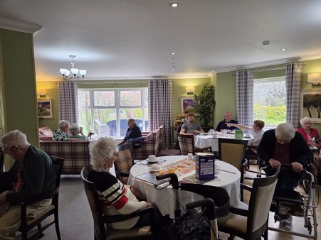 residents sat around a table