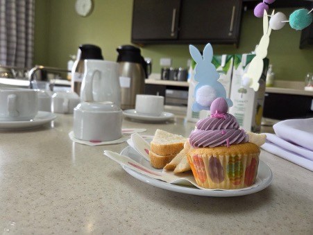 easter cake in a kitchen