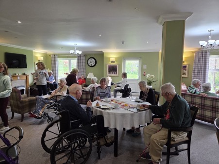 residents sat around a table